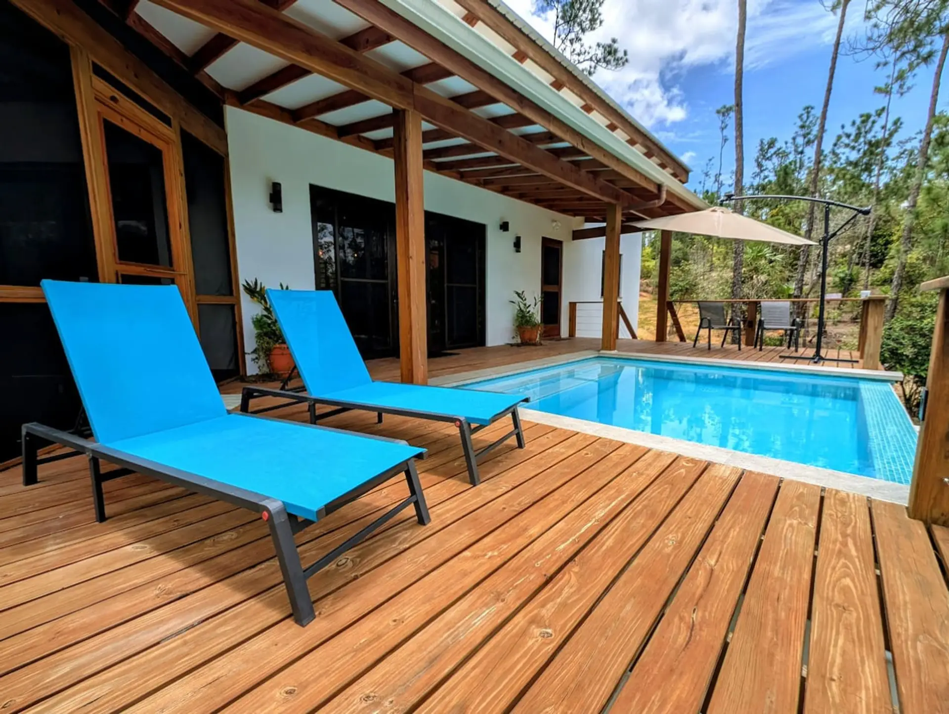 Private pool at Pine Ridge Retreat