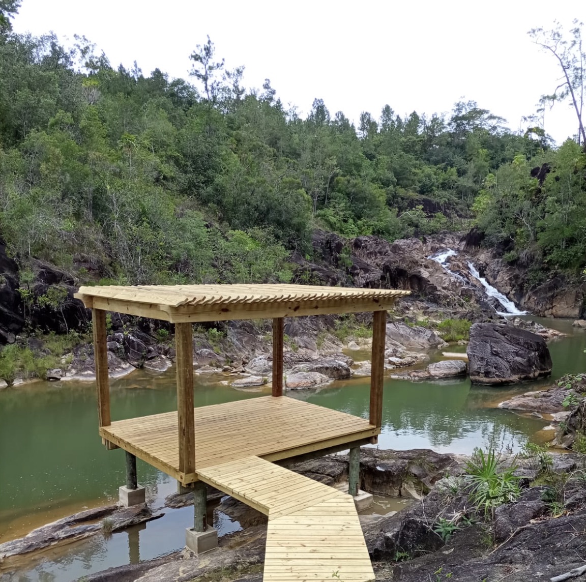 River beside the villa