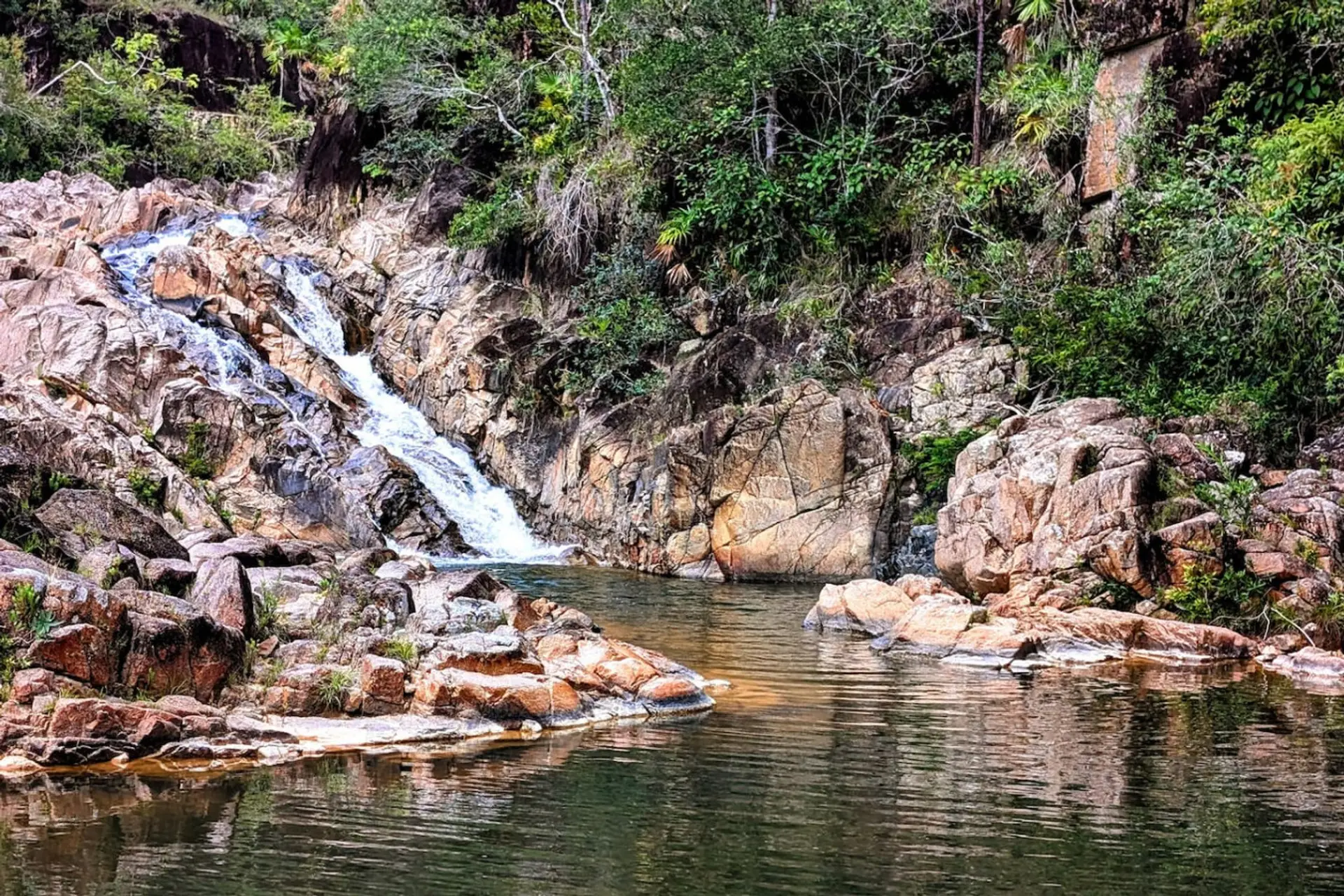 Hidden waterfall and swimming hole
